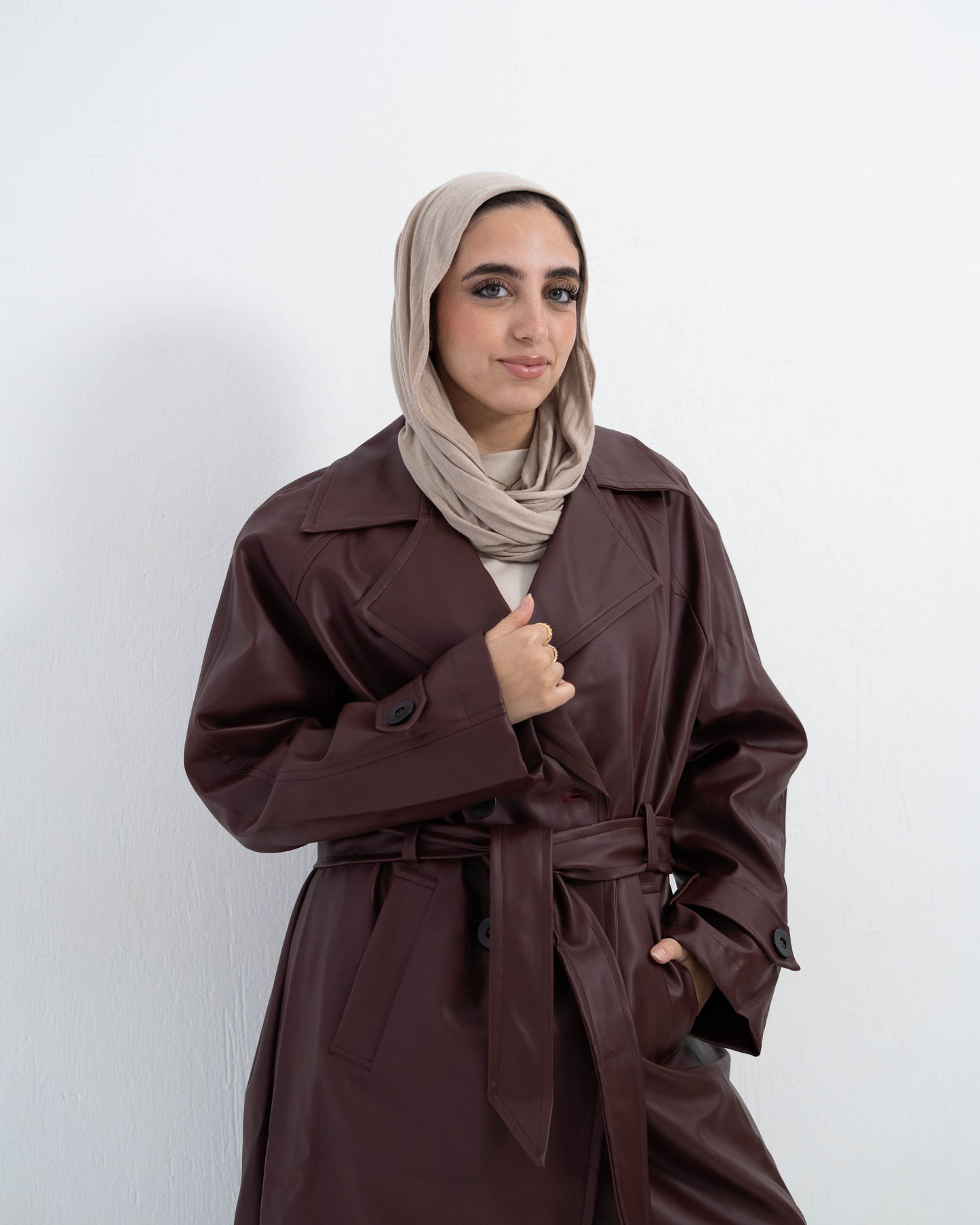 BURGANDY LETHER COAT