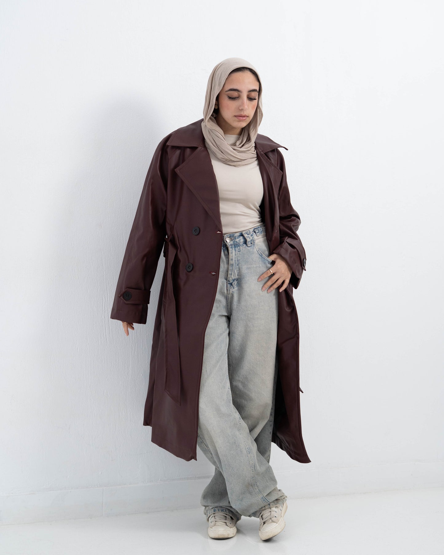 BURGANDY LETHER COAT