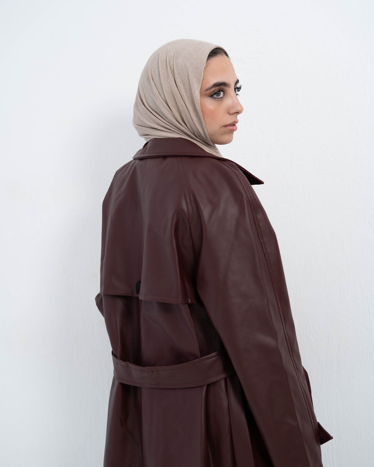 BURGANDY LETHER COAT