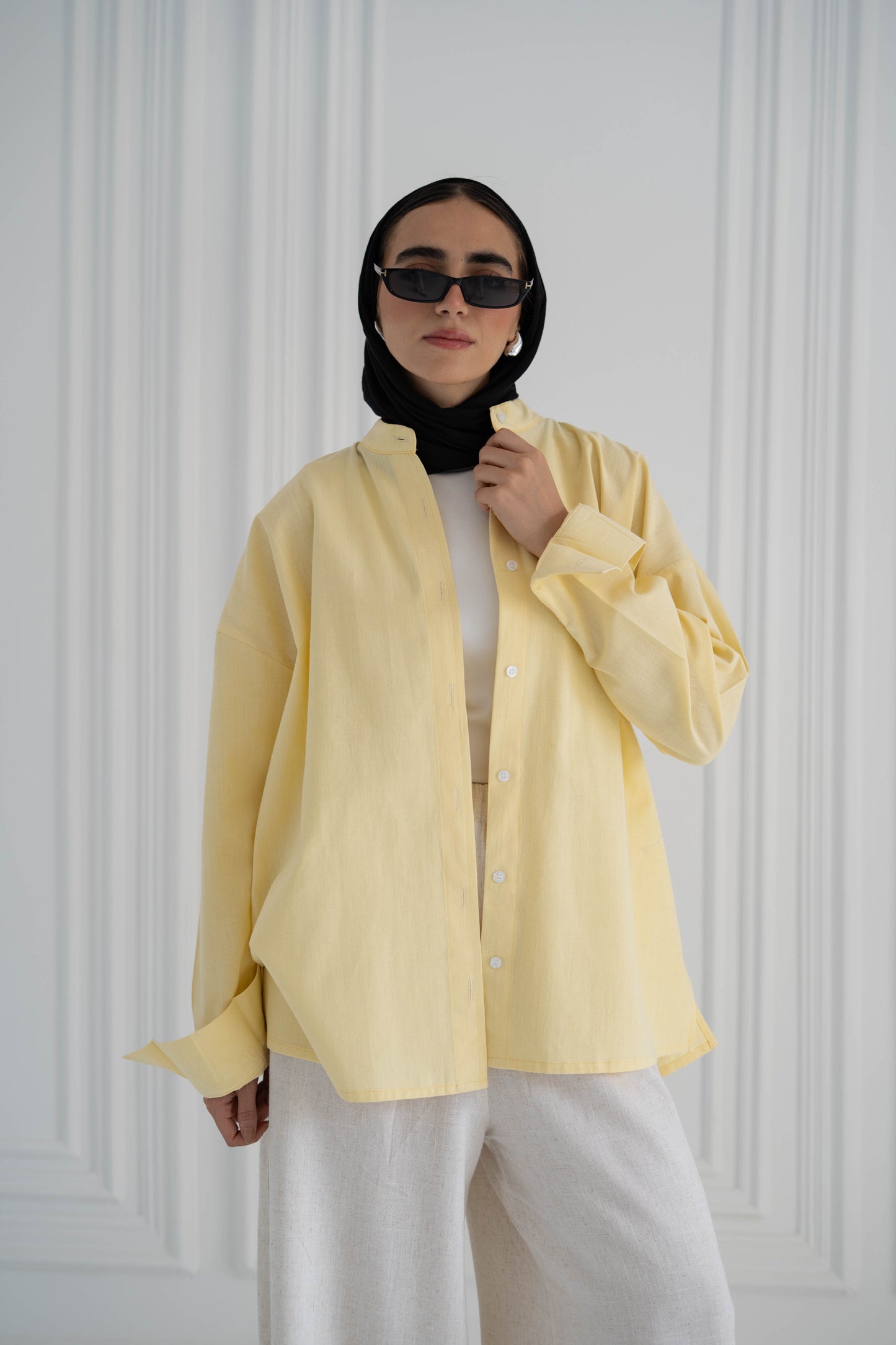Basic Linen Shirt yellow