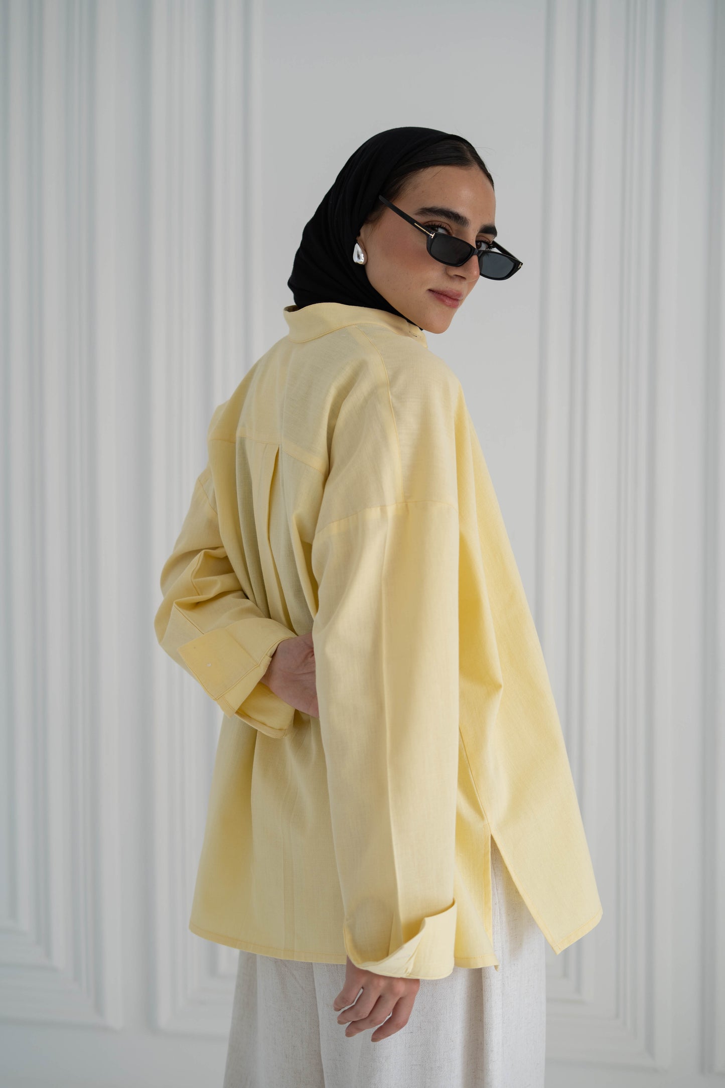 Basic Linen Shirt yellow