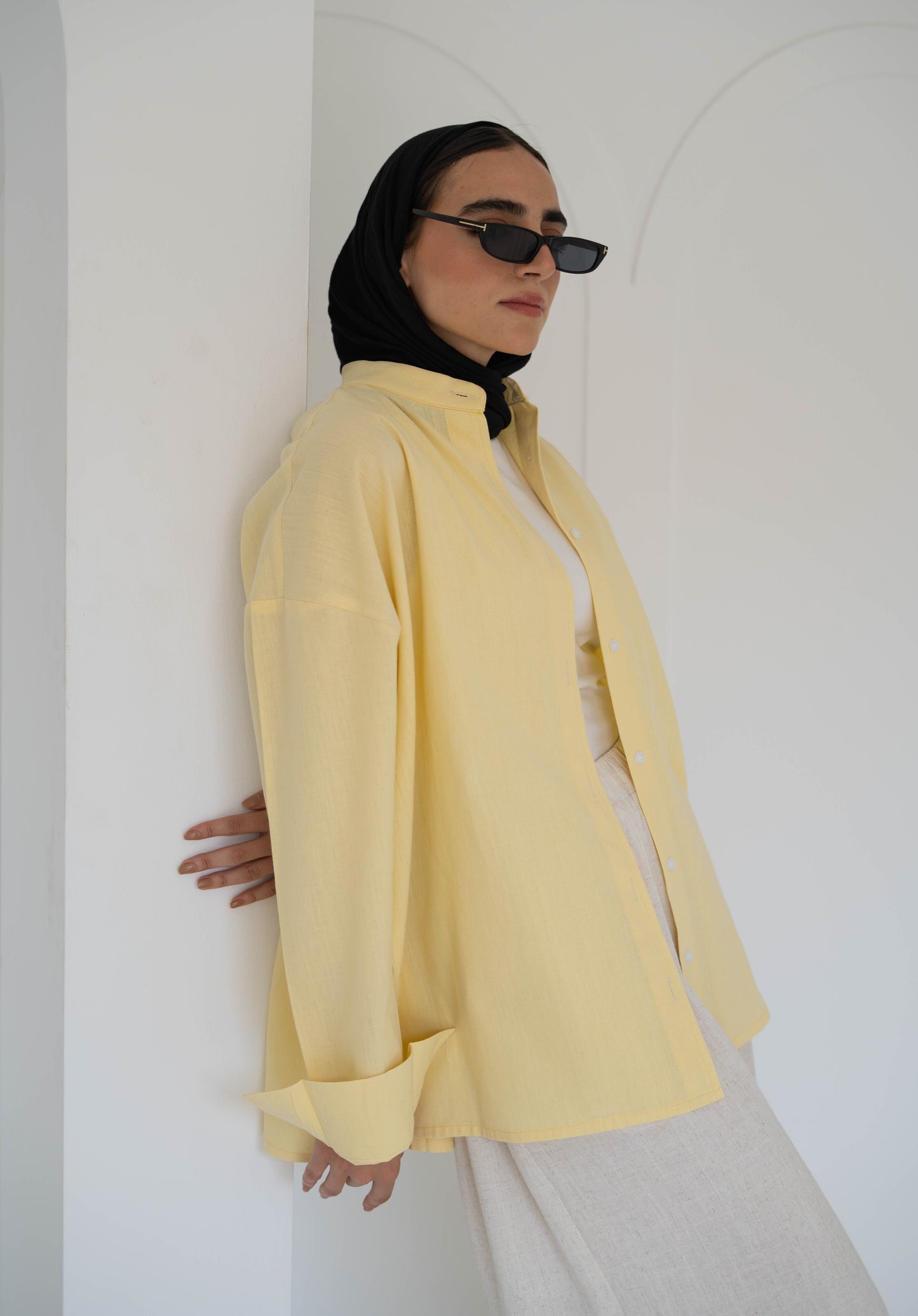Basic Linen Shirt yellow