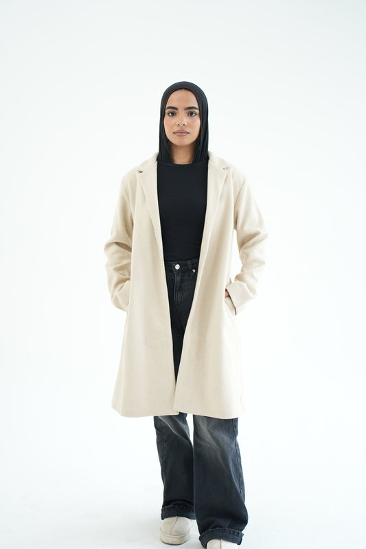 WOOL COAT- GREY MELANGE