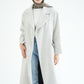 WOOL LONG COAT- LIGHT GREY