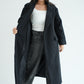 WOOL LONG COAT- BLACK