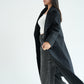 WOOL LONG COAT- BLACK