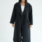 WOOL LONG COAT- BLACK