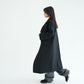 WOOL LONG COAT- BLACK