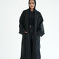WOOL LONG COAT-BLACK