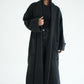 WOOL LONG COAT-BLACK