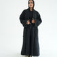 WOOL LONG COAT-BLACK
