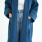 WOOL LONG COAT- NAVY