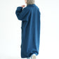 WOOL LONG COAT- NAVY