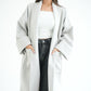 WOOL LONG COAT- LIGHT GREY