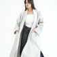 WOOL LONG COAT- LIGHT GREY