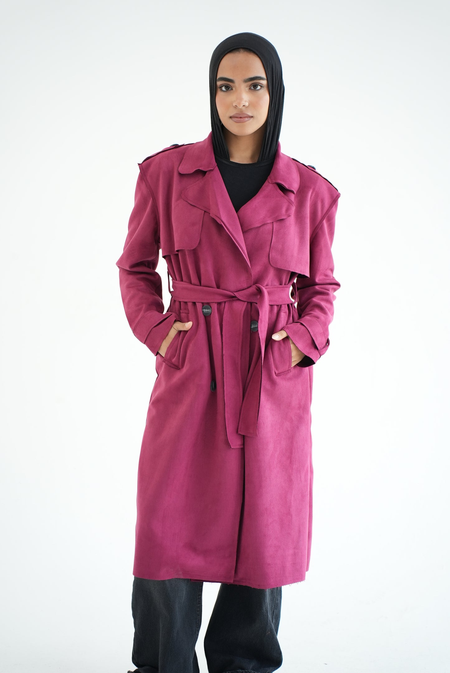 WOOL COAT- BURGUNDY