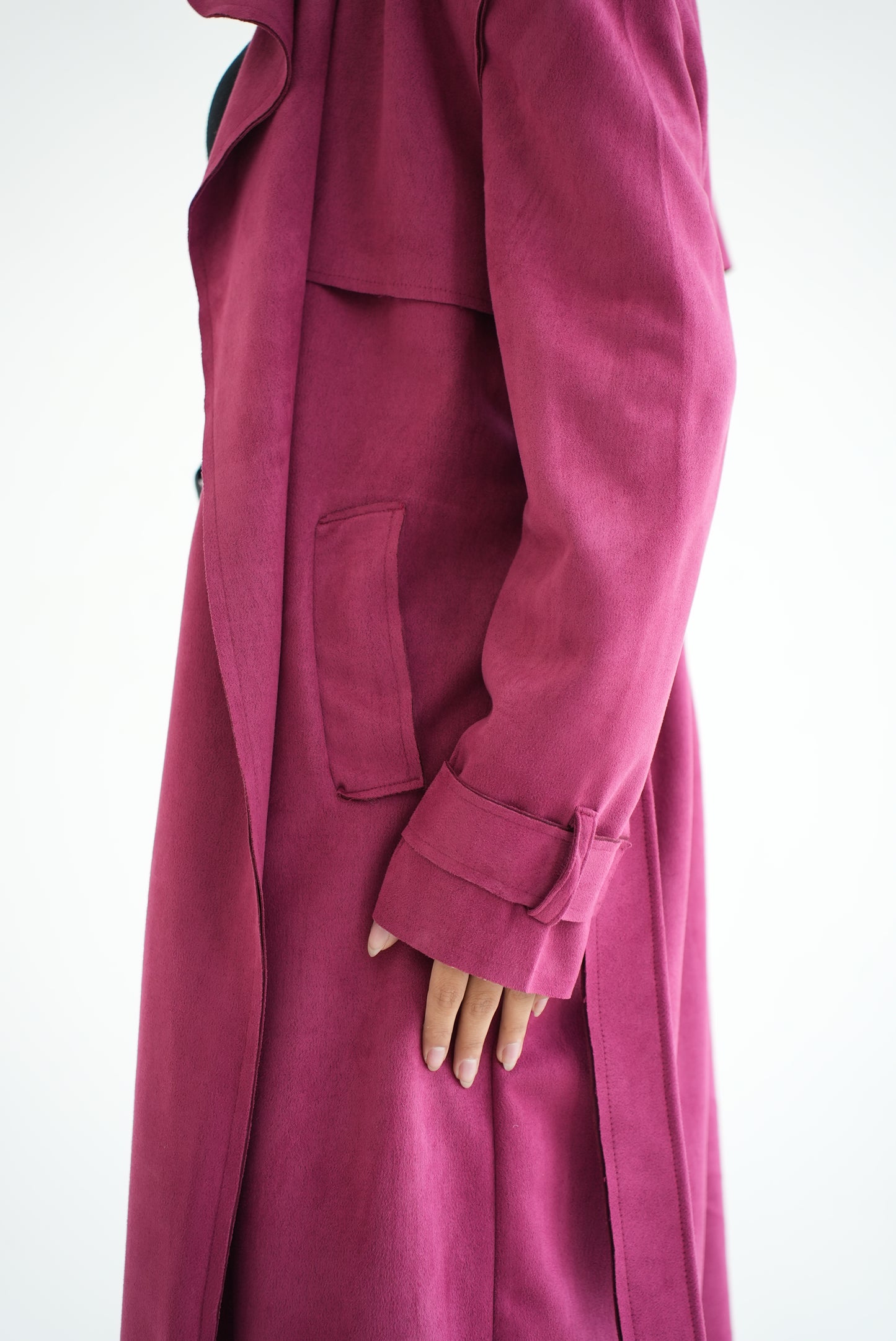 WOOL COAT- BURGUNDY