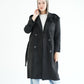 WOOL RIBBON COAT- BLACK