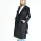 WOOL RIBBON COAT- BLACK