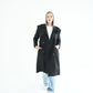WOOL RIBBON COAT- BLACK