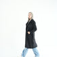 WOOL RIBBON COAT- BLACK