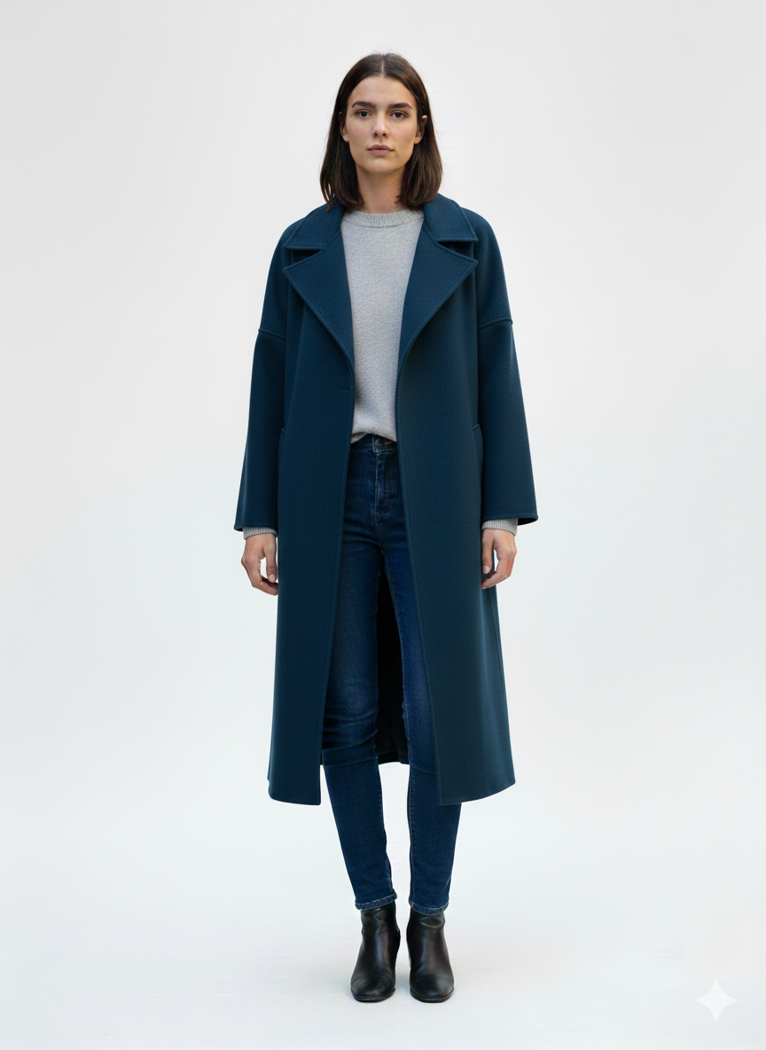 Feriha Long Coat Petroleum