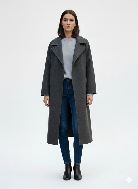 Feriha Long Coat Dark Gray