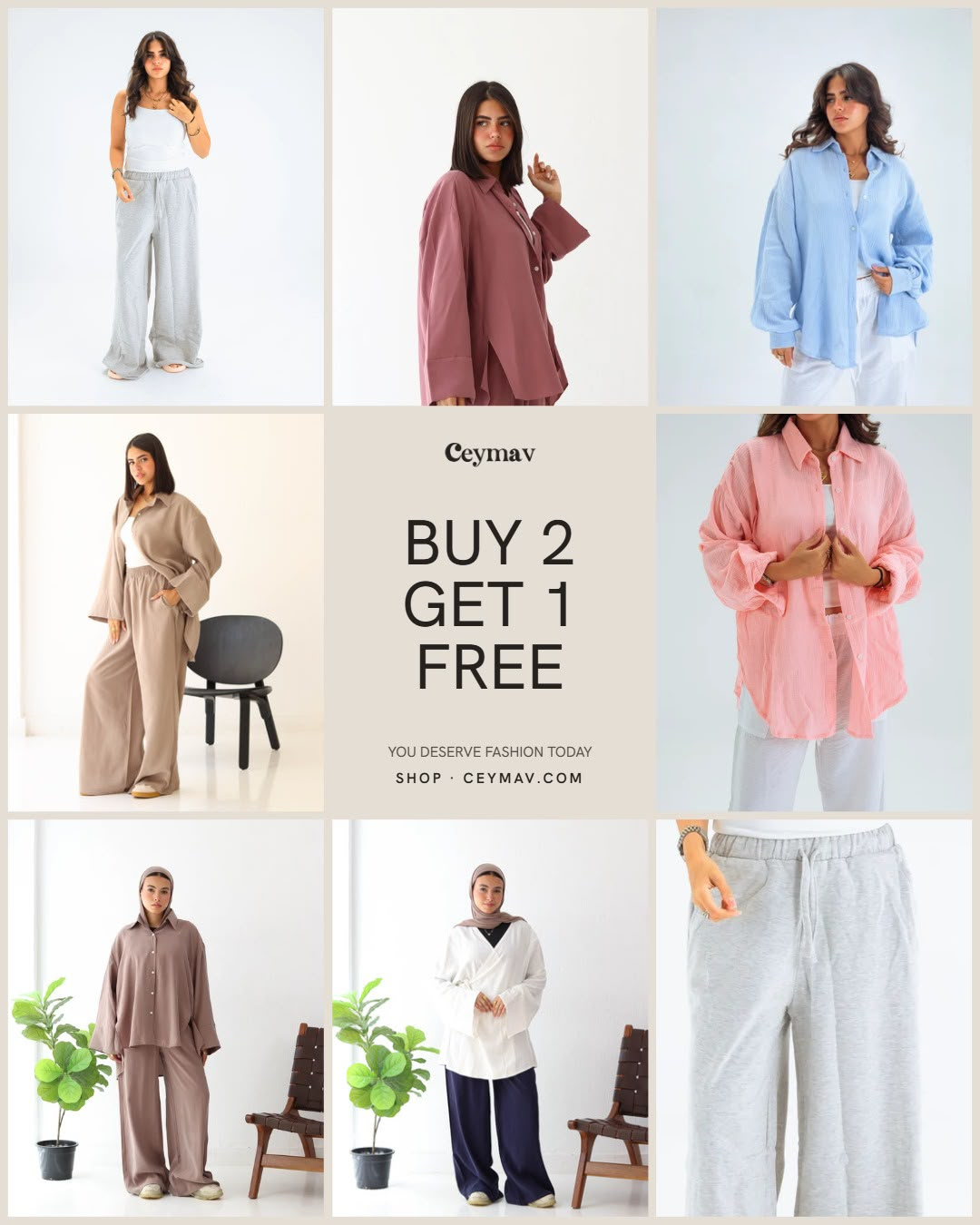 Buy 2 Get 1 Free on Summer Collection pieces at Ceymav.